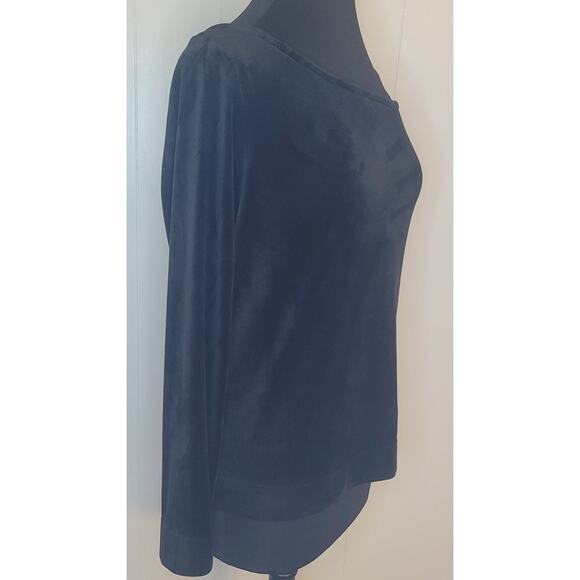 Lilly Pulitzer Velour Pullover – Black – Size L – Cold Shoulder - Picture 3 of 8